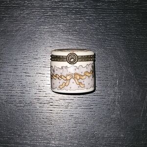 Boyds Bears Decorative Trinket Box - White and Gold